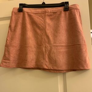 Lulus Pink Suede Mini Skirt